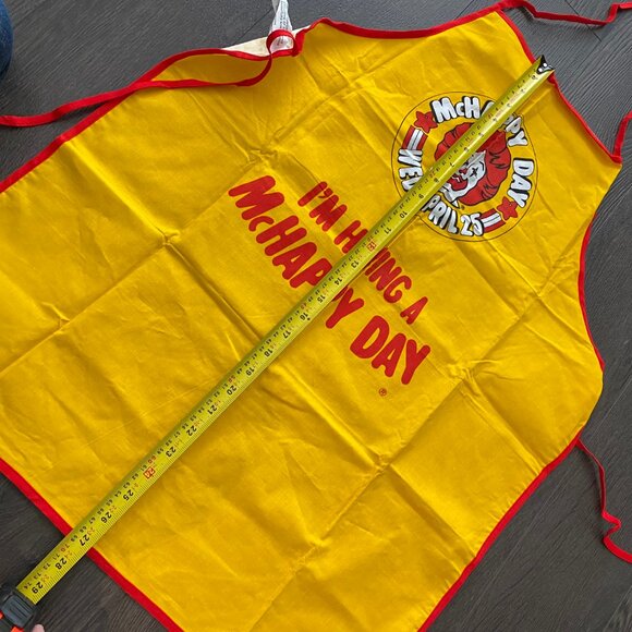 Vintage McDonald's Happy Day Ronald Apron UNUSED McHappy Day - Picture 5 of 6
